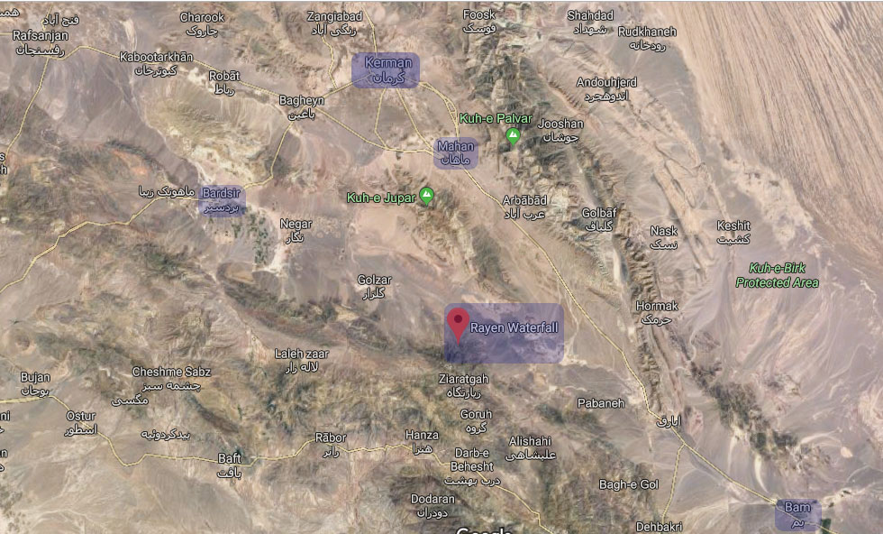 نقشه آبشار راین یا زرد رود